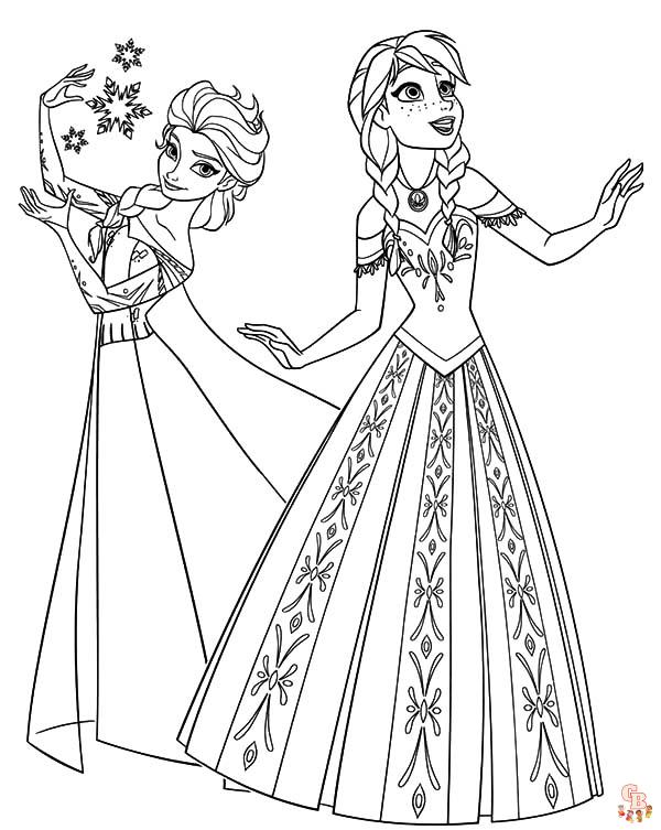 Anna und Elsa ausmalbilder