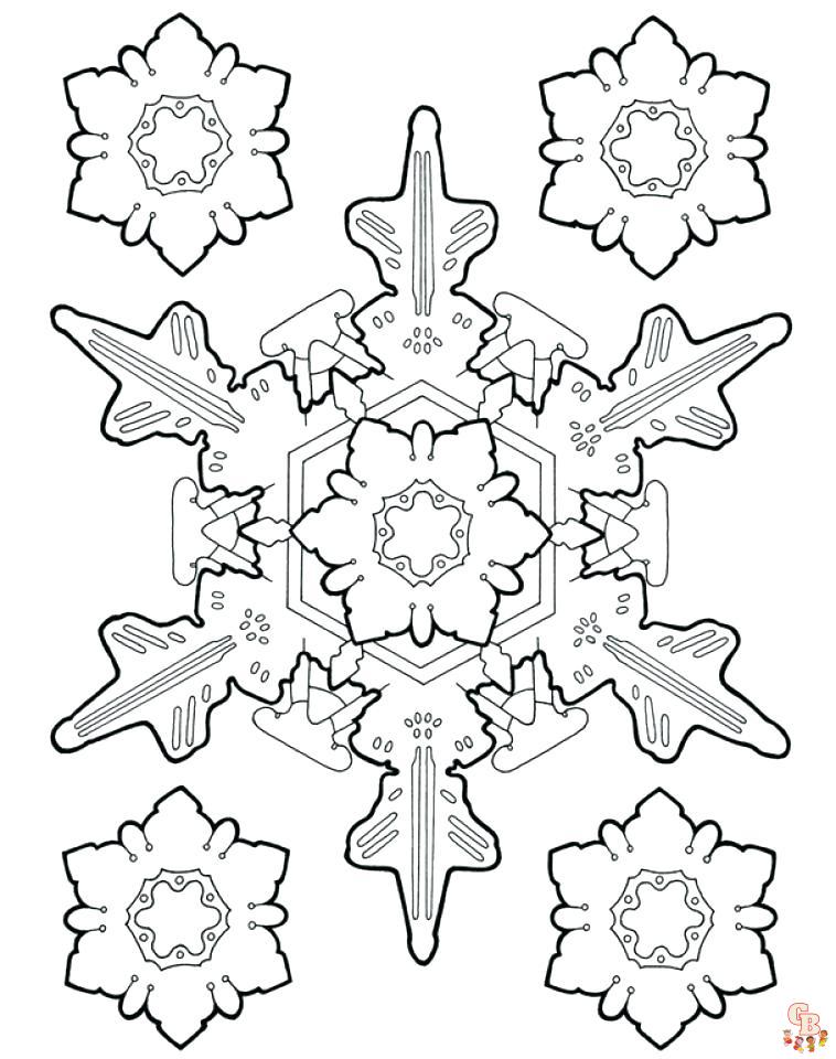 Schneeflocken ausmalbilder