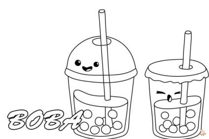 Ausmalbilder Bubble Tea 1