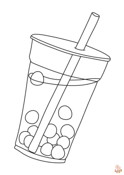 Ausmalbilder Bubble Tea 2