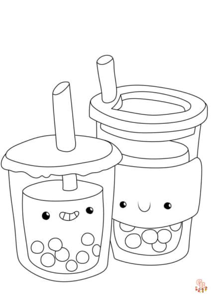 Ausmalbilder Bubble Tea 4