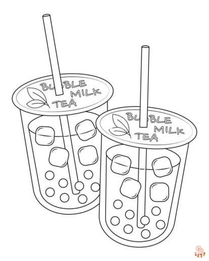 Ausmalbilder Bubble Tea 6