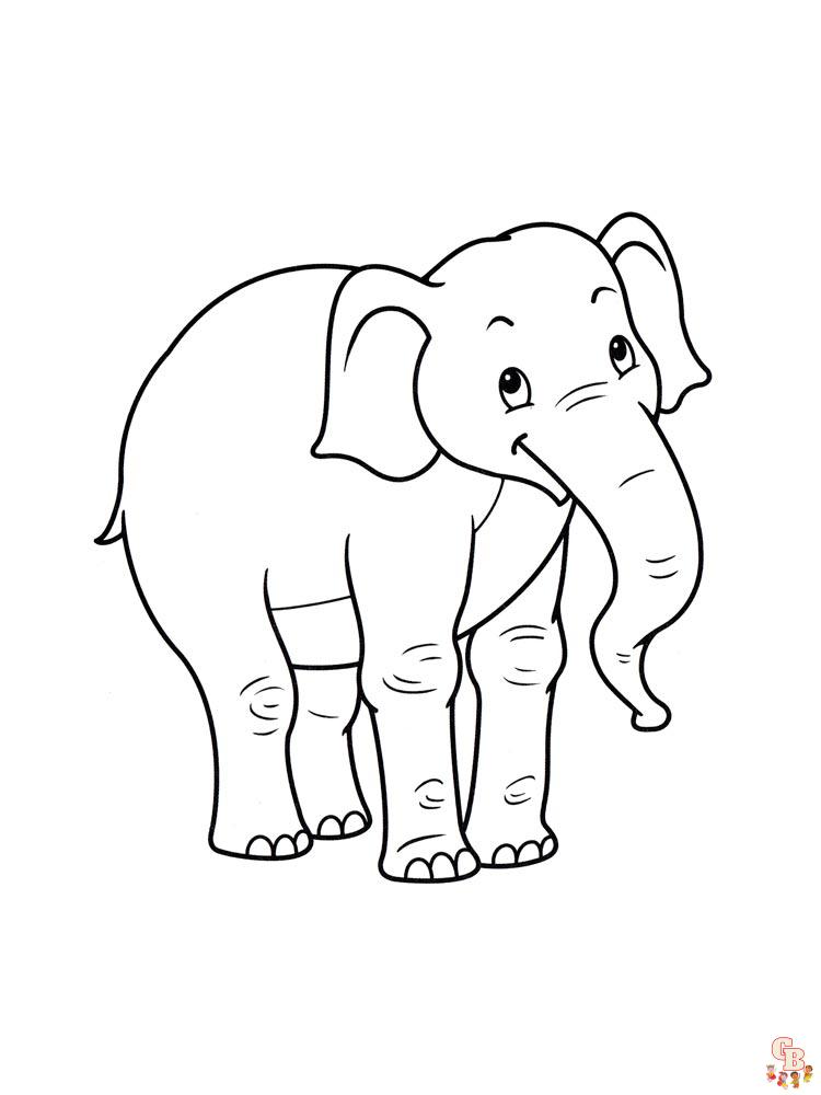 Ausmalbilder Elefant 14