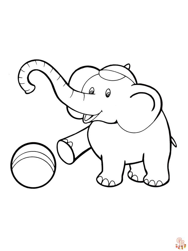 Ausmalbilder Elefant 15