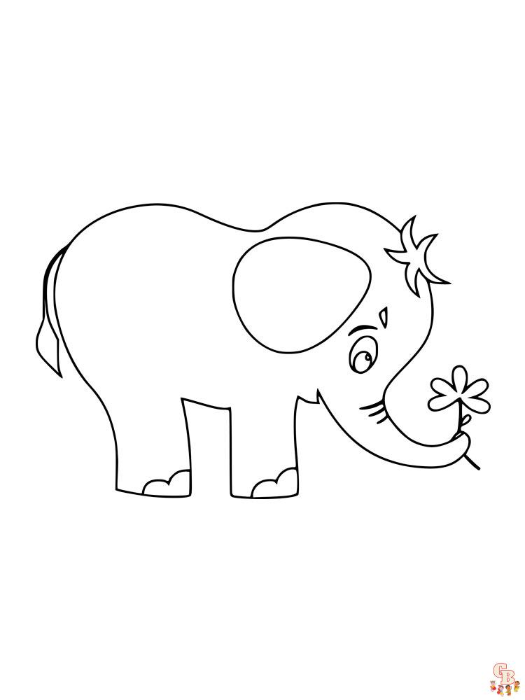 Ausmalbilder Elefant 19