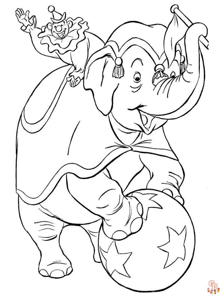 Ausmalbilder Elefant 8