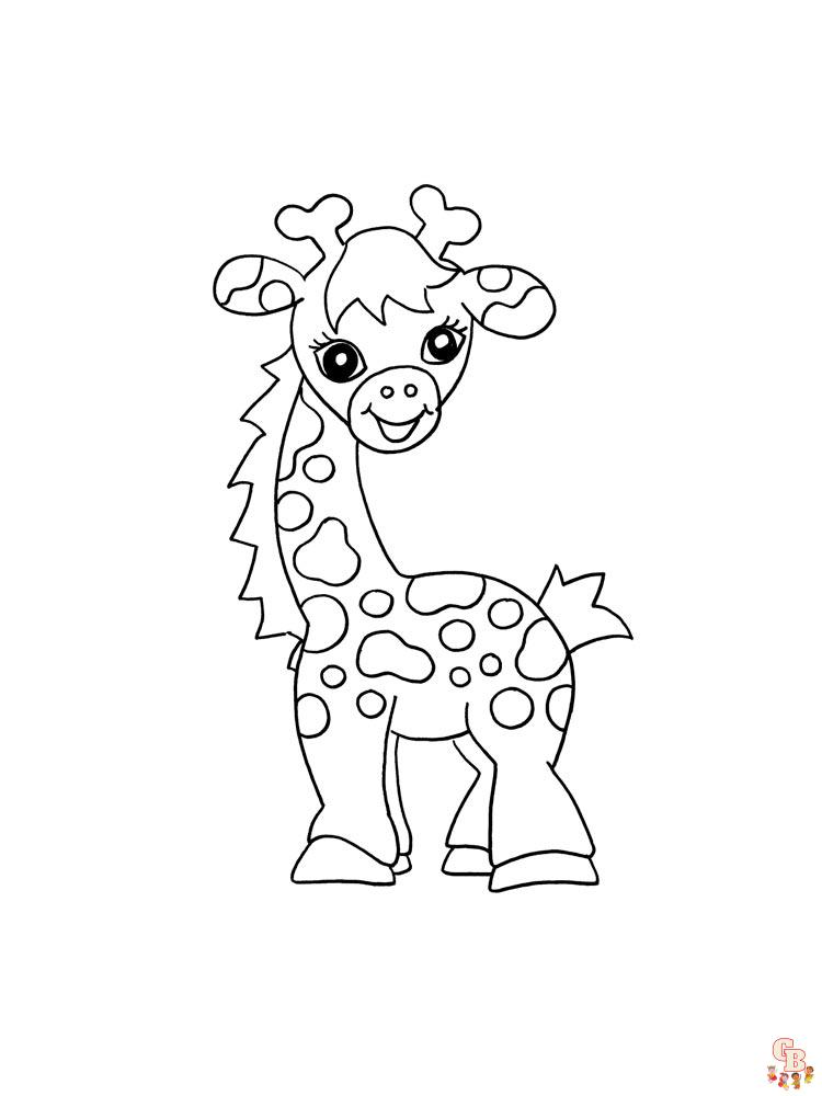 Ausmalbilder Giraffe 9