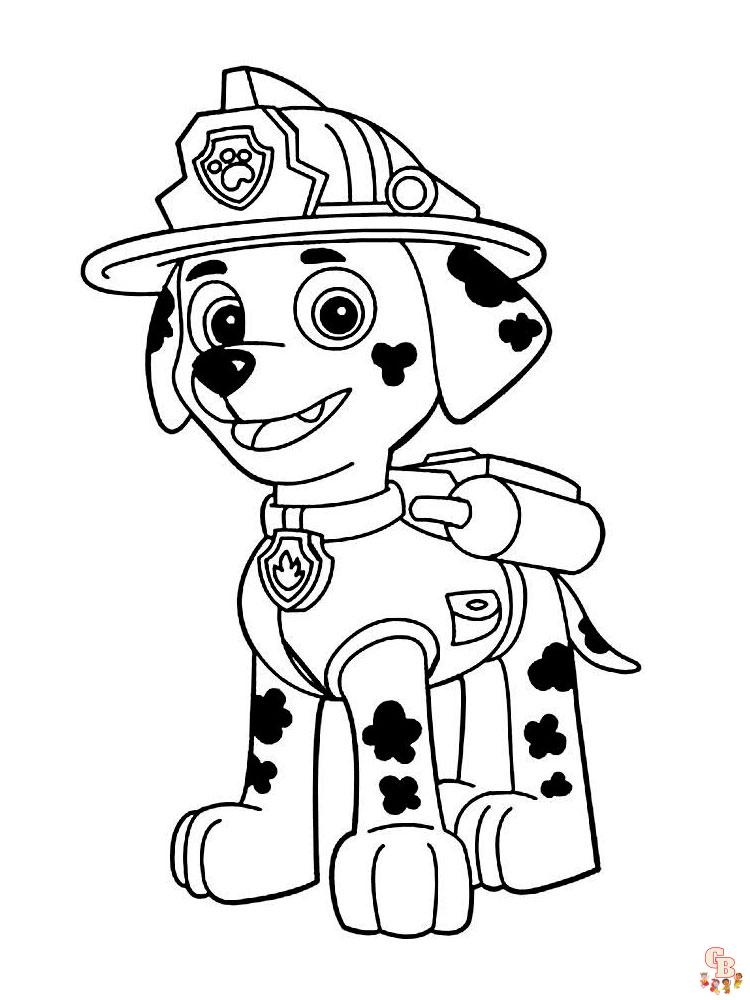 Ausmalbilder Marshall Paw Patrol 2