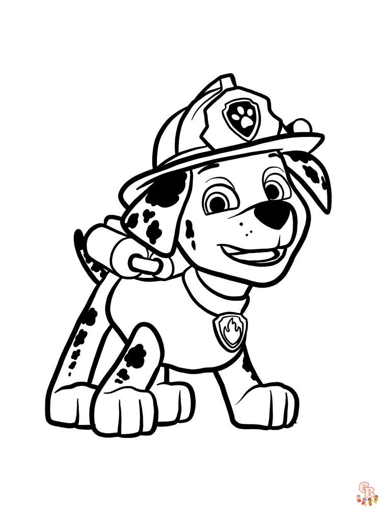 Ausmalbilder Marshall Paw Patrol 5