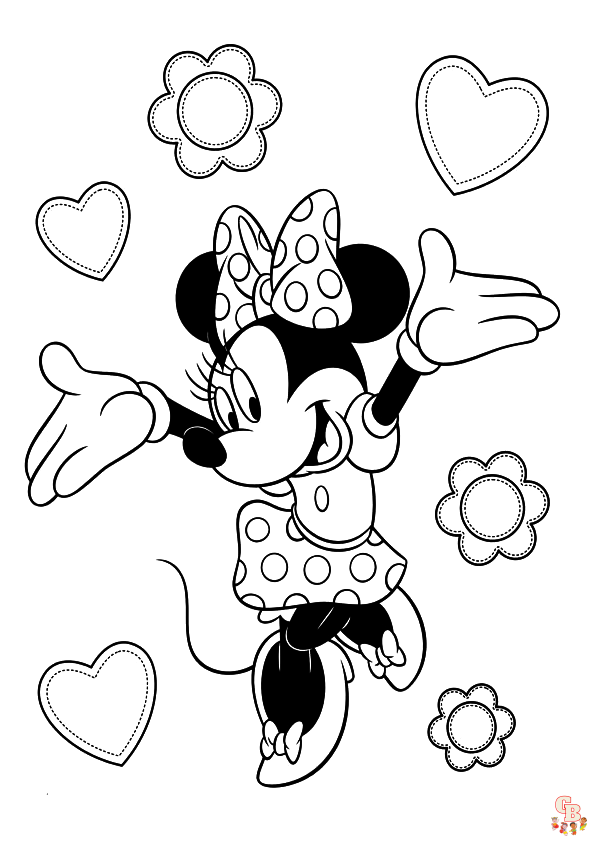 Ausmalbilder Minnie Maus01