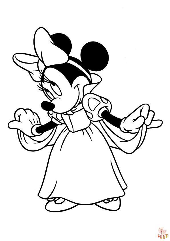 Ausmalbilder Minnie Maus02