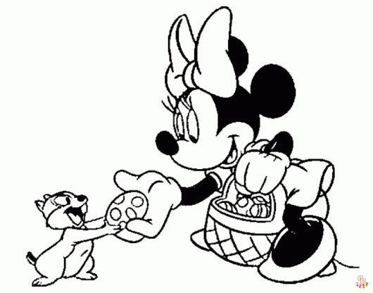 Ausmalbilder Minnie Maus03