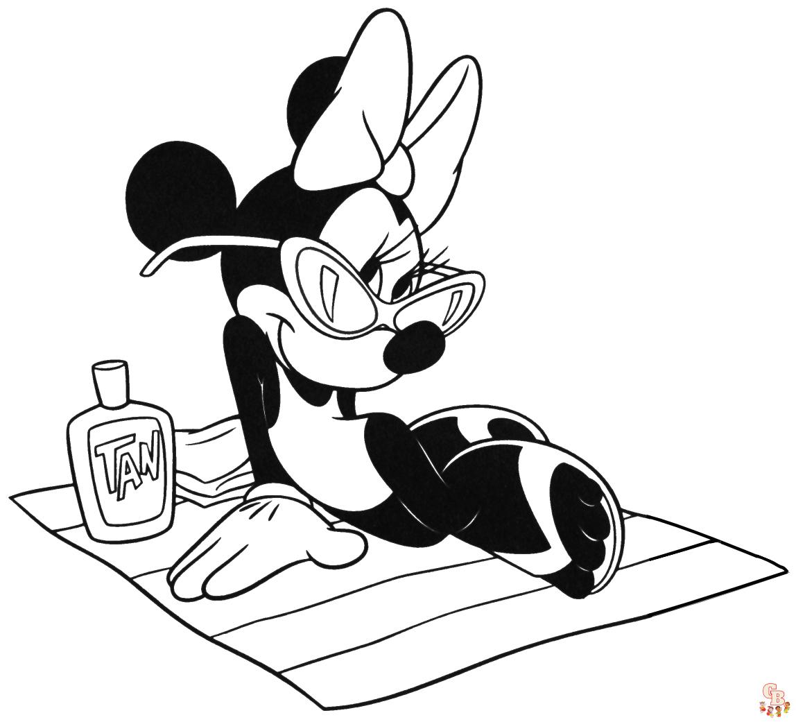 Ausmalbilder Minnie Maus04