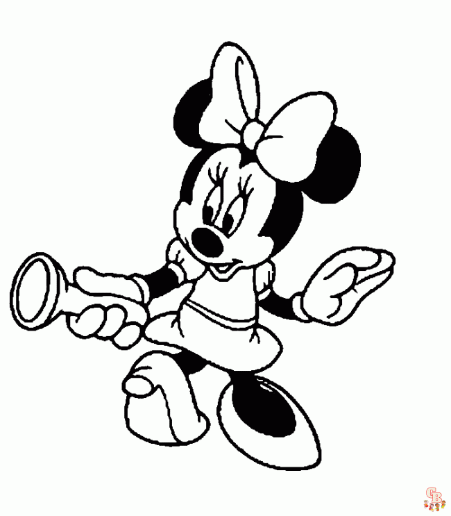 Ausmalbilder Minnie Maus18