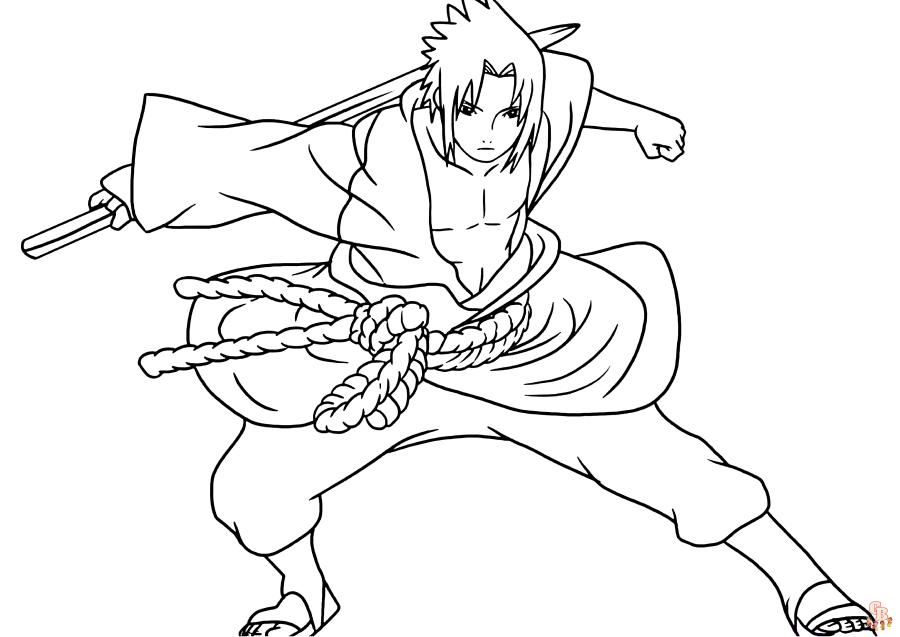 Ausmalbilder Sasuke 3