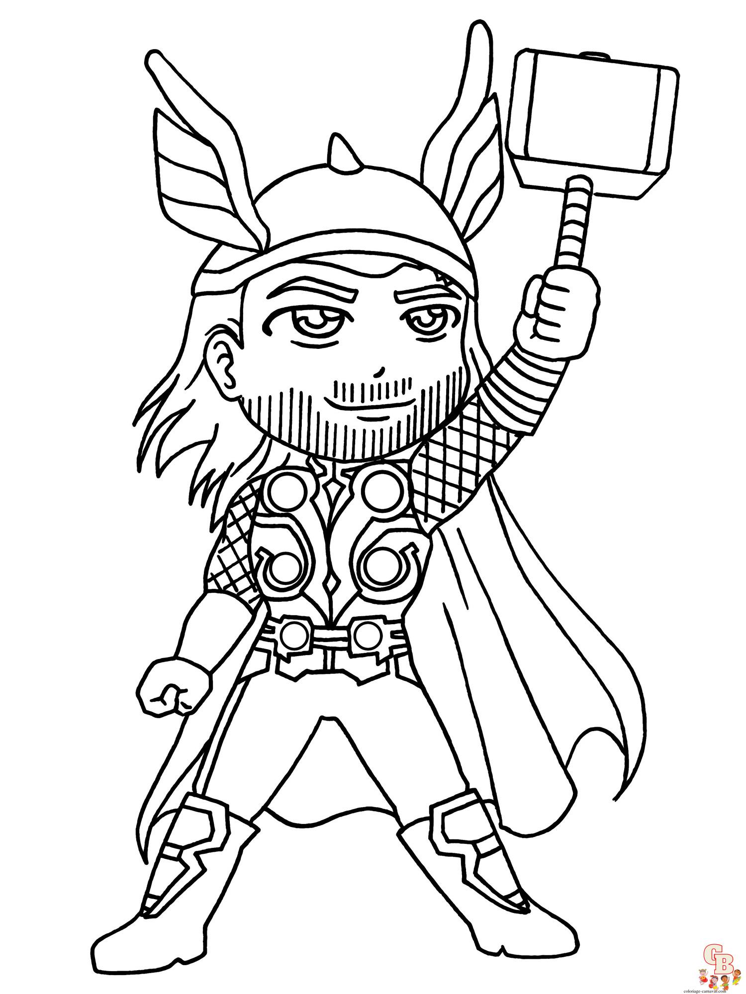 Ausmalbilder Thor 1