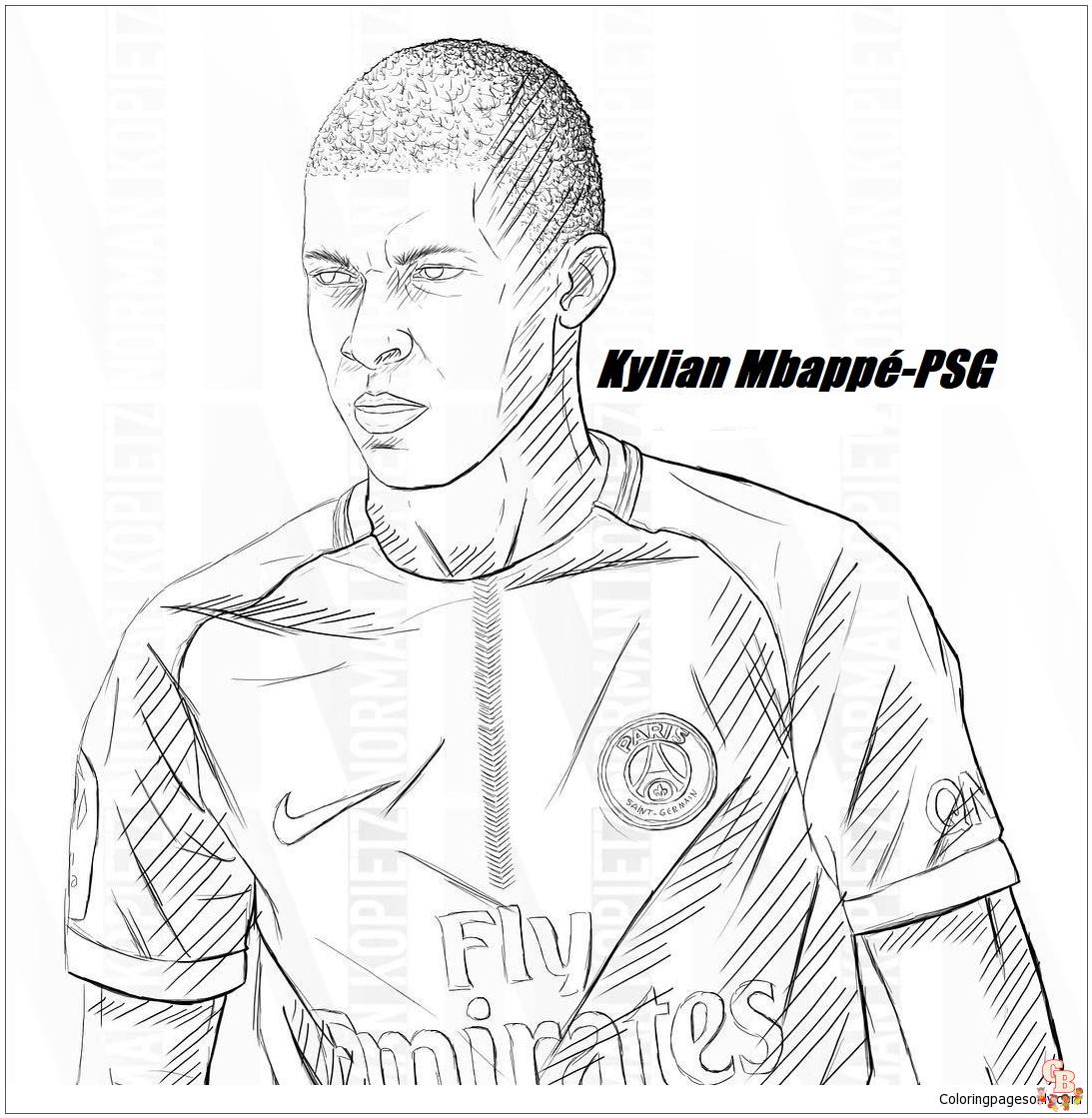 Kylian Mbappe Ausmalbilder 8