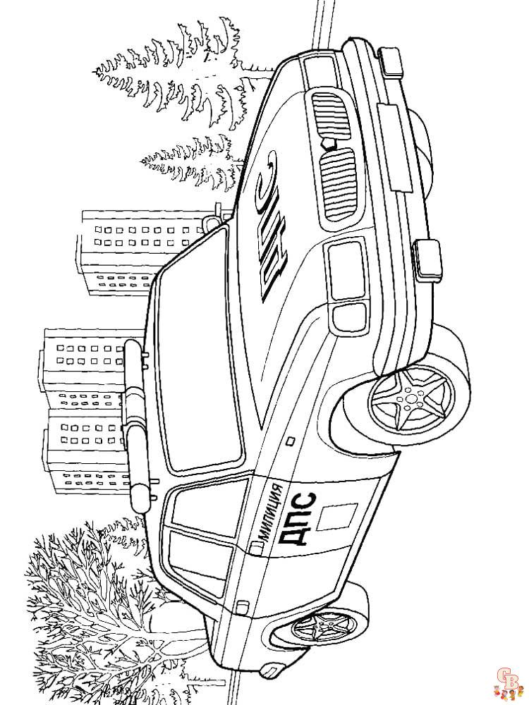 Polizeiauto Ausmalbilder 5