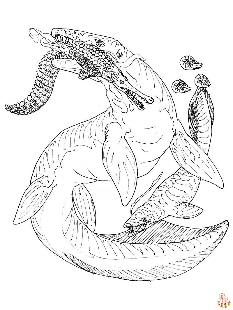 Ausmalbilder Mosasaurus 10