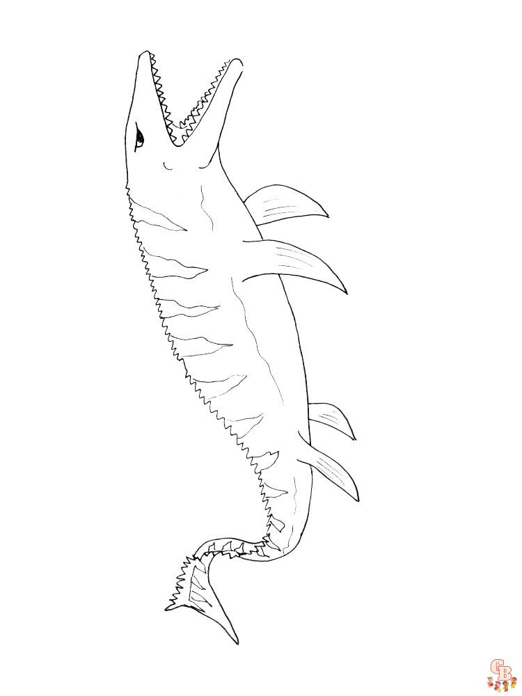 Ausmalbilder Mosasaurus 13