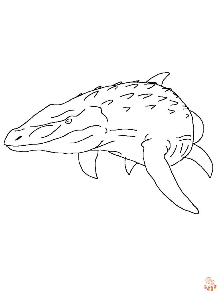 Ausmalbilder Mosasaurus 4