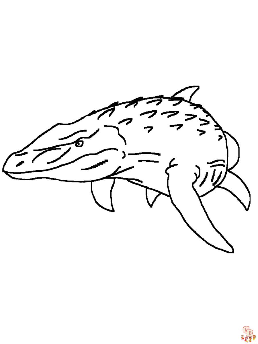 Ausmalbilder Mosasaurus 9