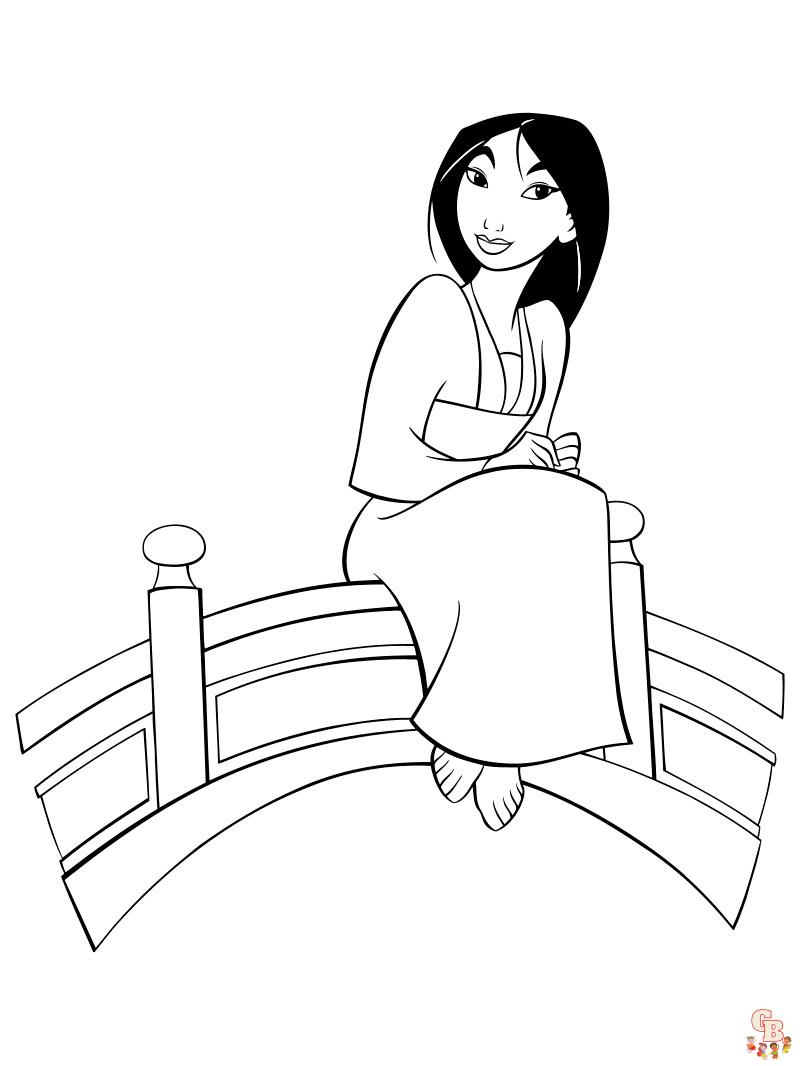 Ausmalbilder Mulan 3