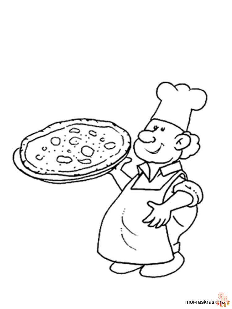 Ausmalbilder Pizza 17
