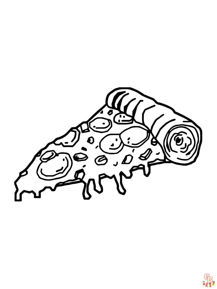 Ausmalbilder Pizza 3