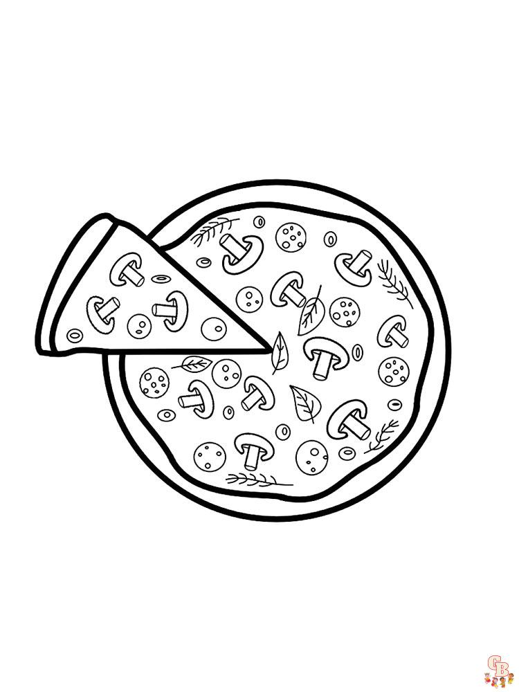 Ausmalbilder Pizza 32