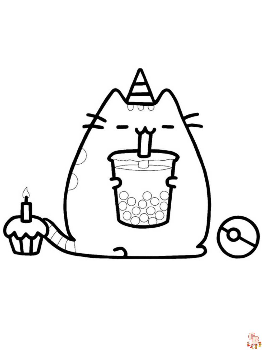 Ausmalbilder Pusheen 11