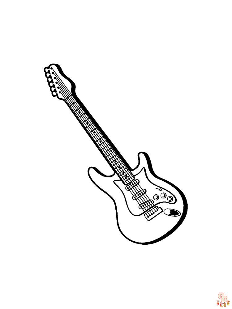 Ausmalbilder Gitarre 4