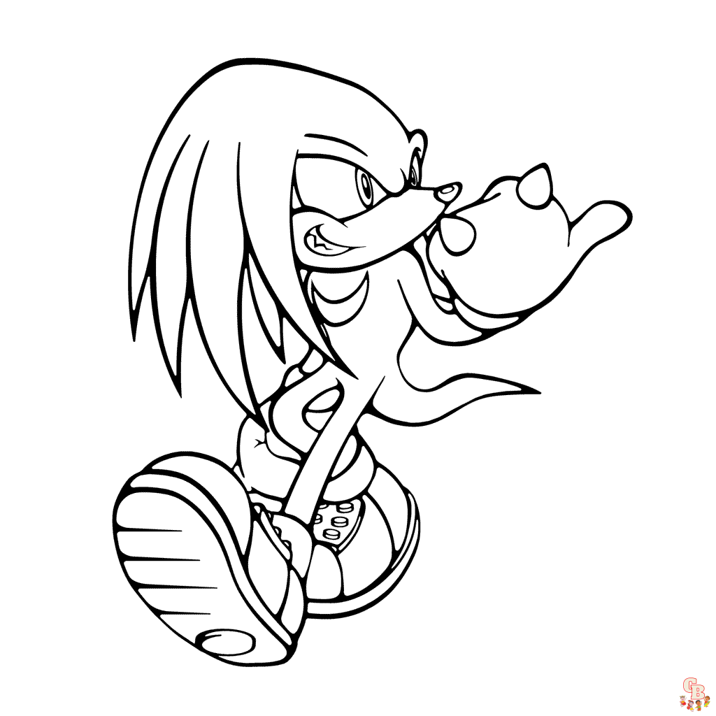 Ausmalbilder Knuckles the Echidna