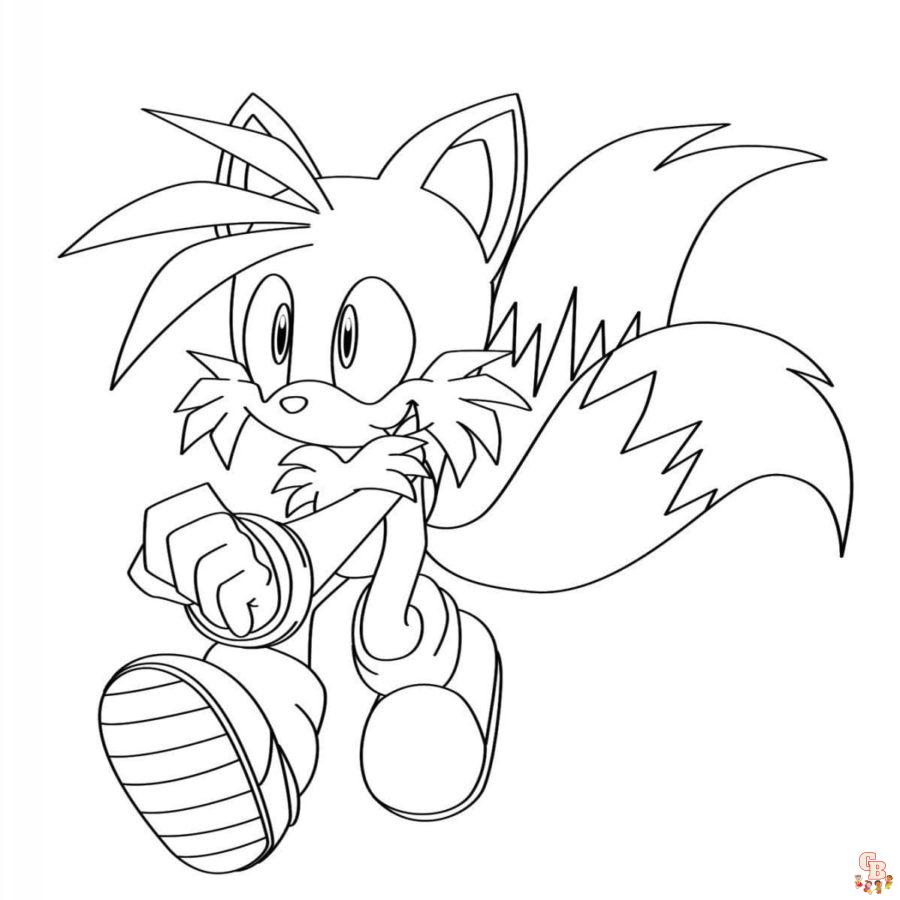 Ausmalbilder Miles Tails Prower 1