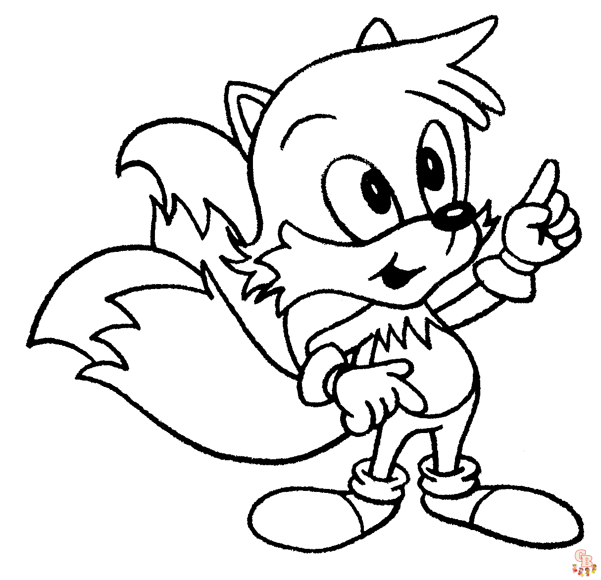 Ausmalbilder Miles Tails Prower 1