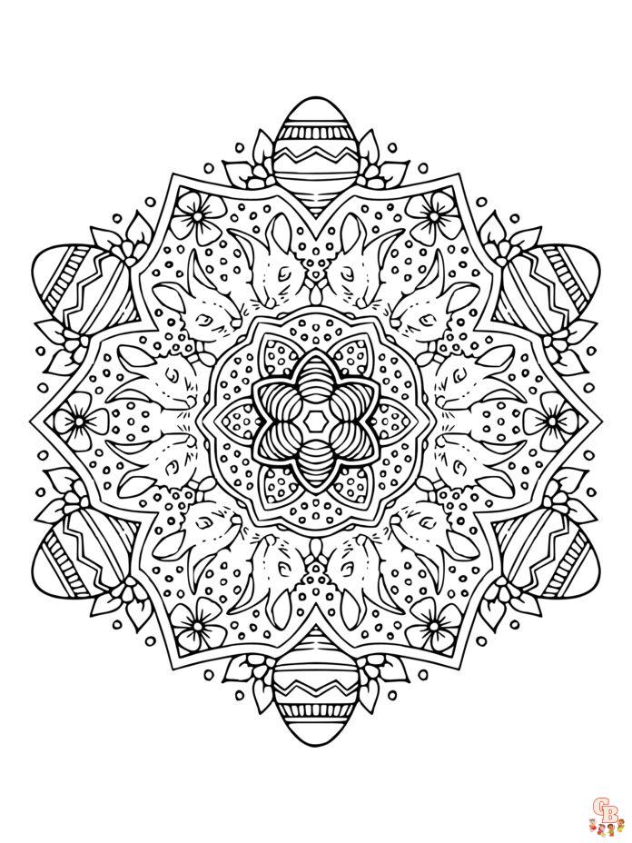 Ausmalbilder Oster Mandalas