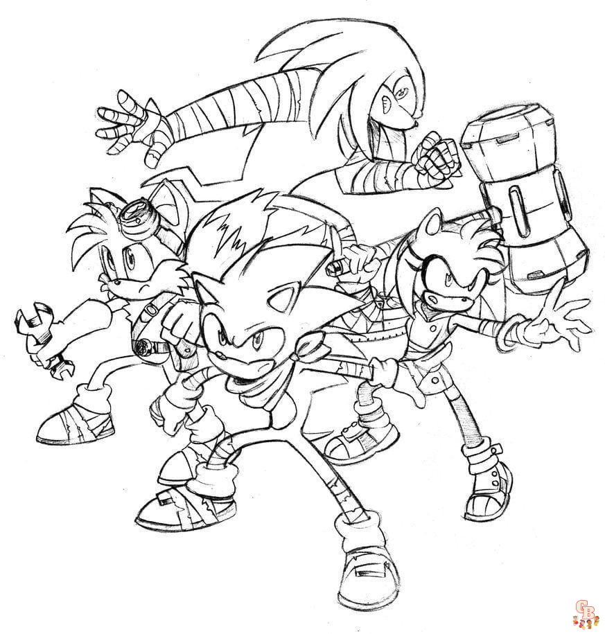 Ausmalbilder Sonic Boom 1