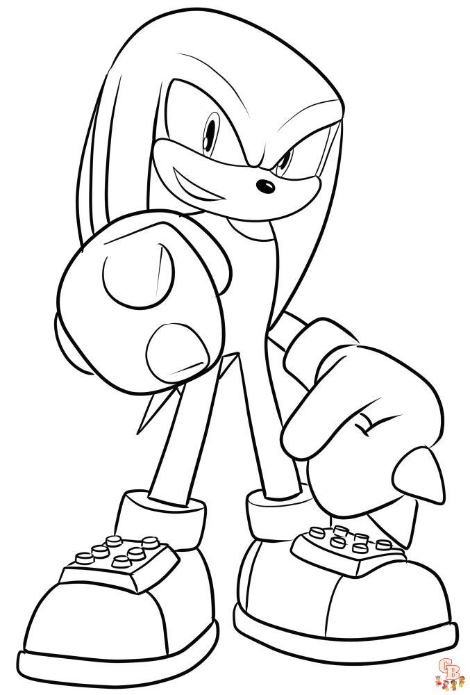 Knuckles the Echidna ausmalbilder zum ausdrucken 2