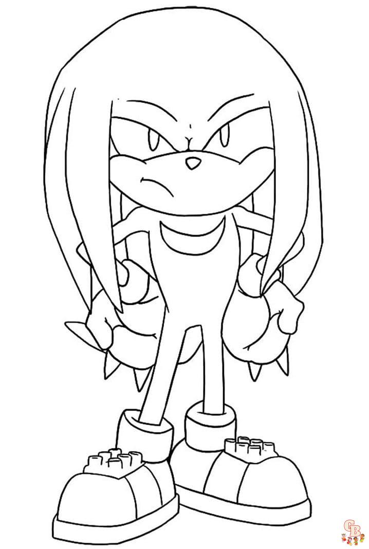 Knuckles the Echidna zum ausdrucken