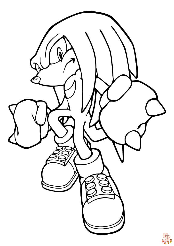 Knuckles the Echidna zum ausmalen