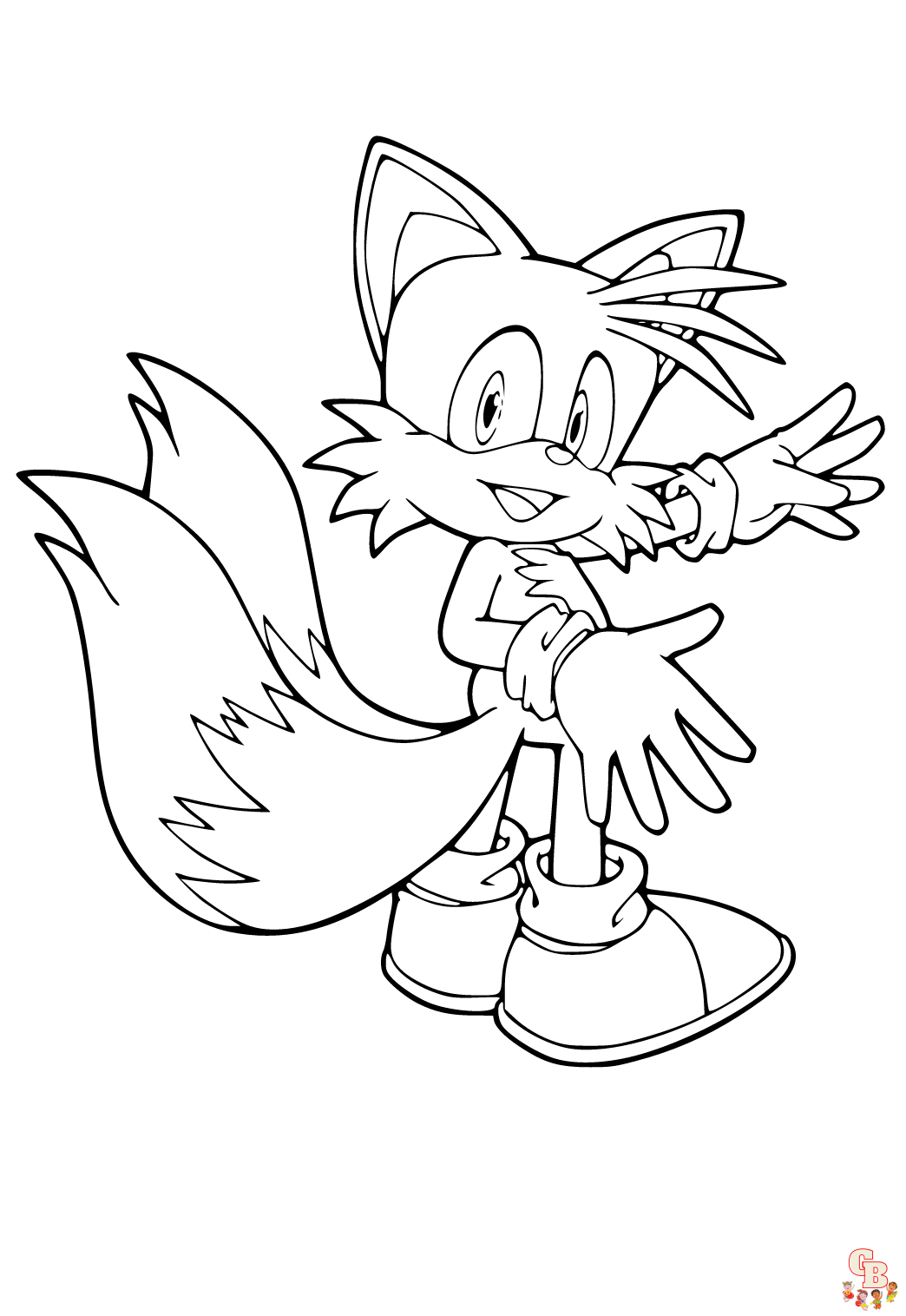 Miles Tails Prower Ausmalbilder fuer kinder 1
