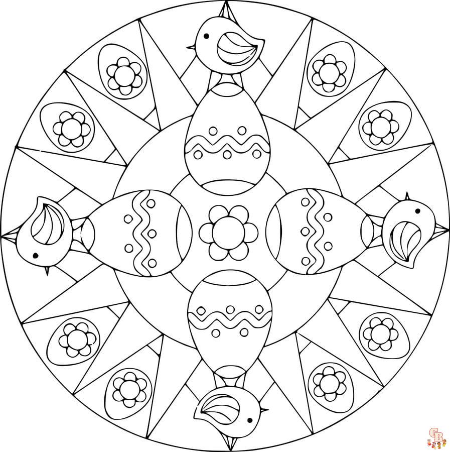 Oster Mandalas Ausmalbilder fuer kinder