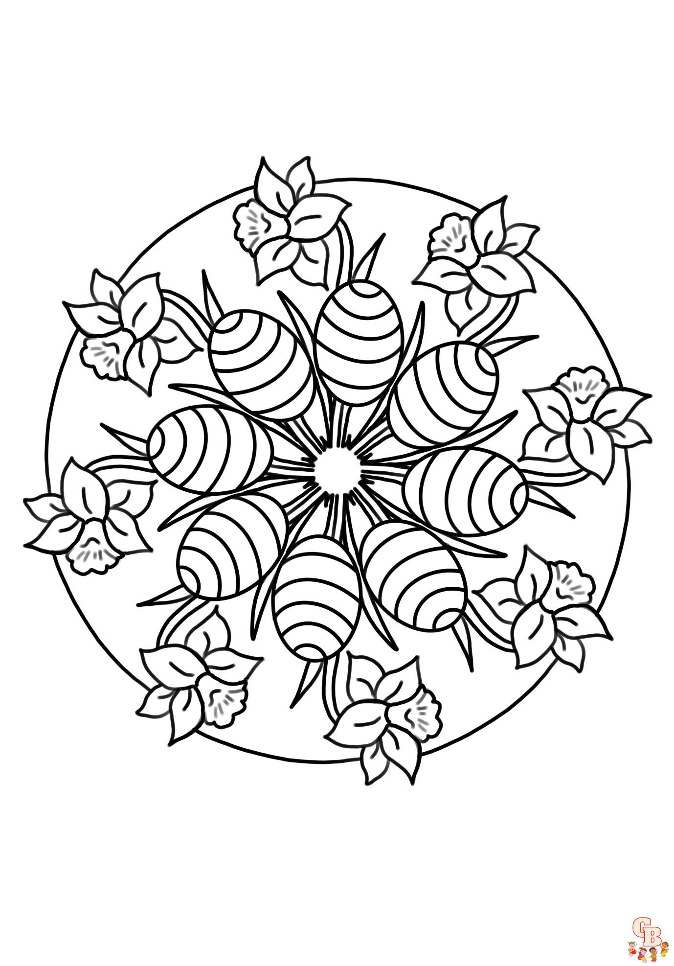 Oster Mandalas ausmalbilder zum ausdrucken