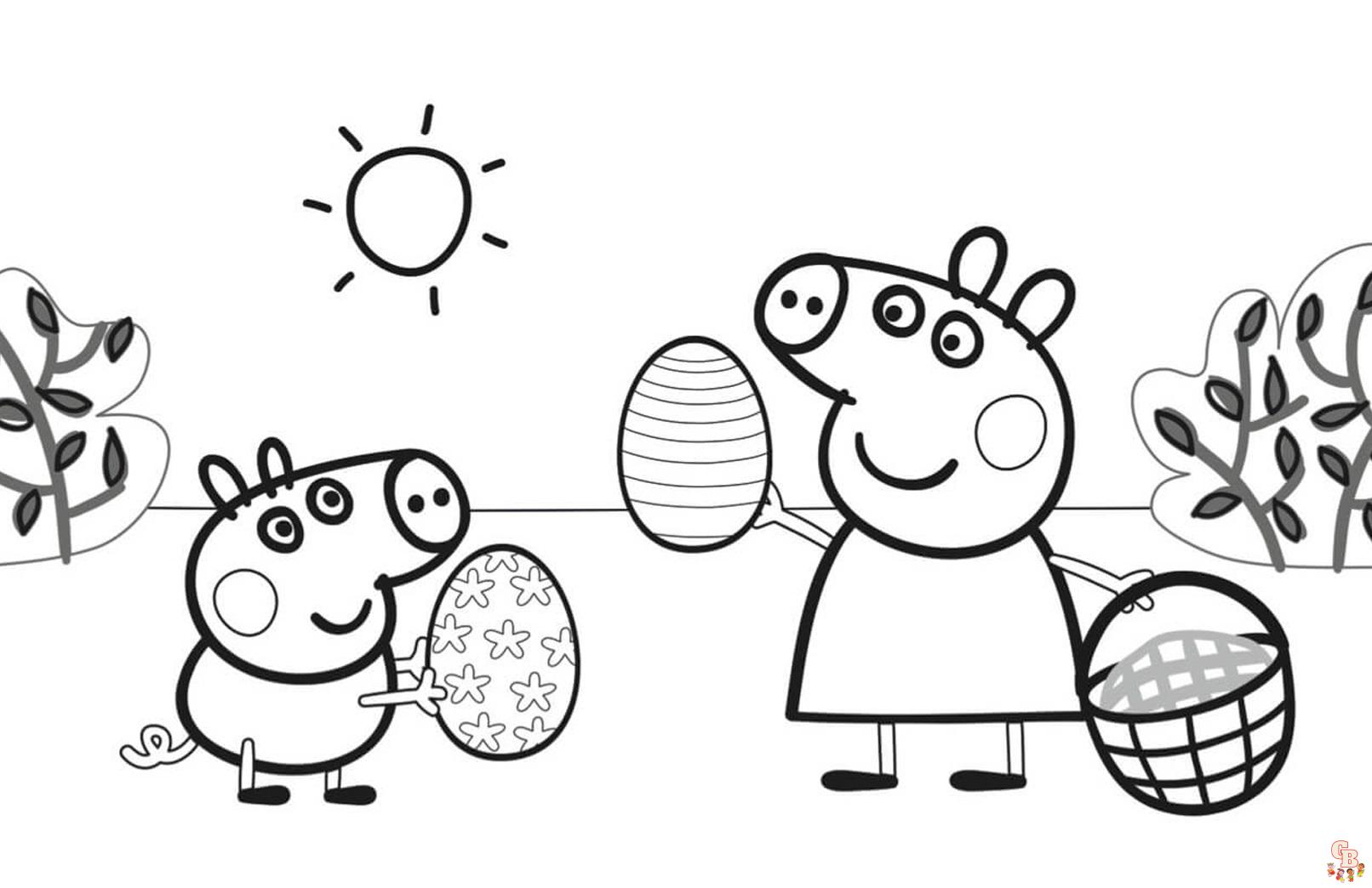 Ostern mit Peppa Pig zum ausdrucken