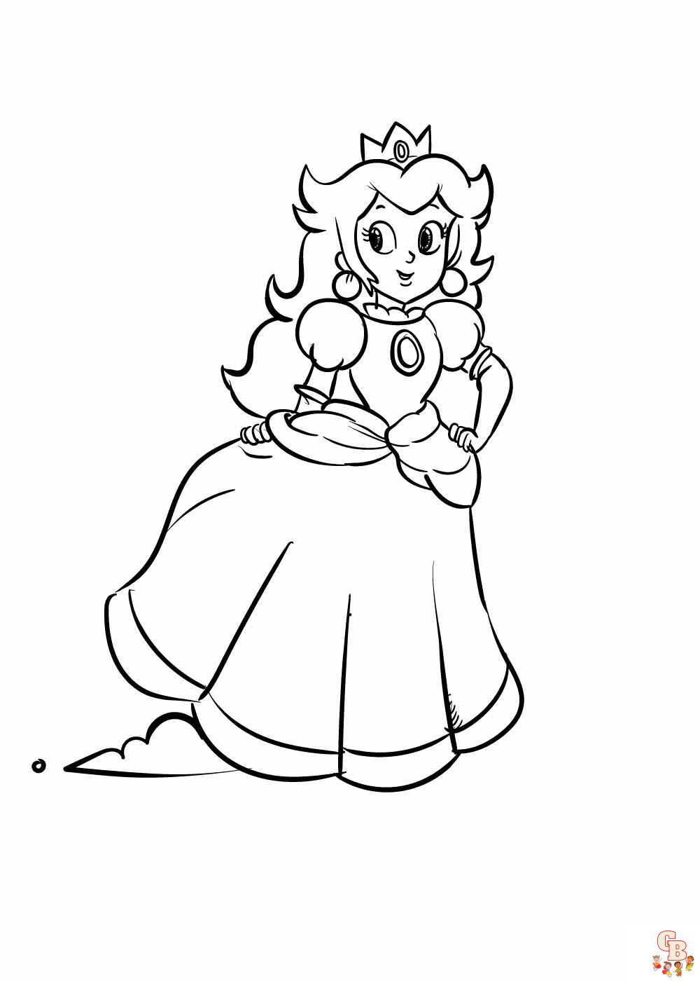 Prinzessin Peach zum ausdrucken