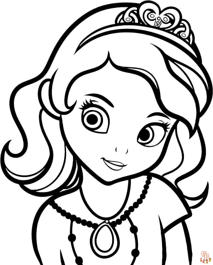 Sofia The First Coloring Page