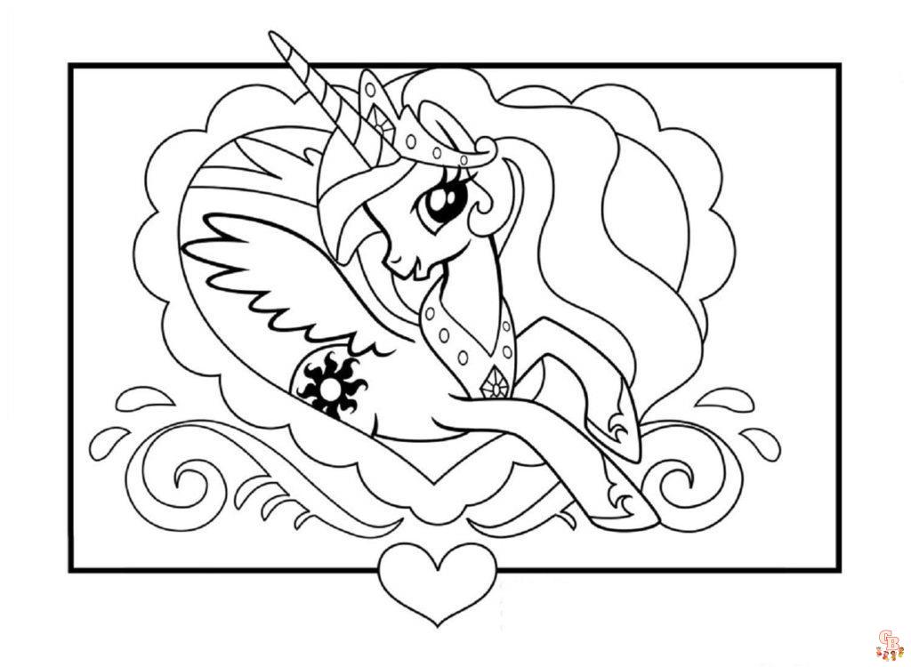 prinzessin celestia ausmalbilder zum ausdrucken