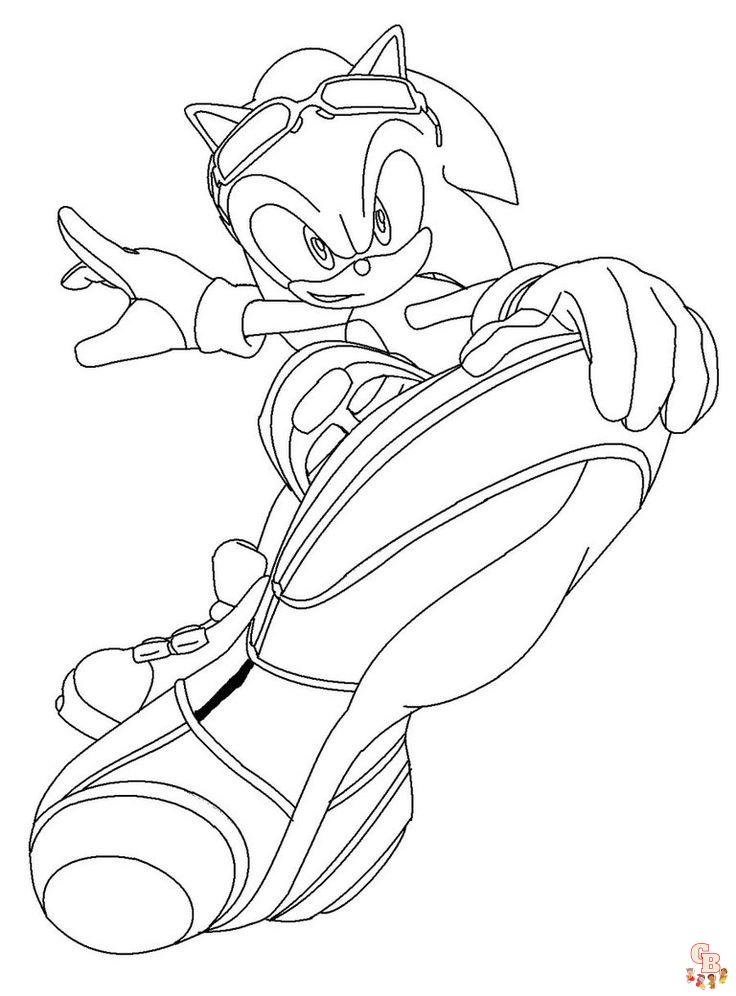 sonic Skateboard ausmalbilder zum ausdrucken 2