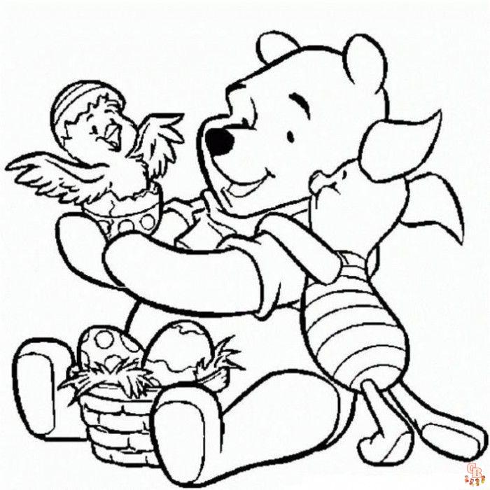 winnie puuh ostern Ausmalbilder fuer kinder