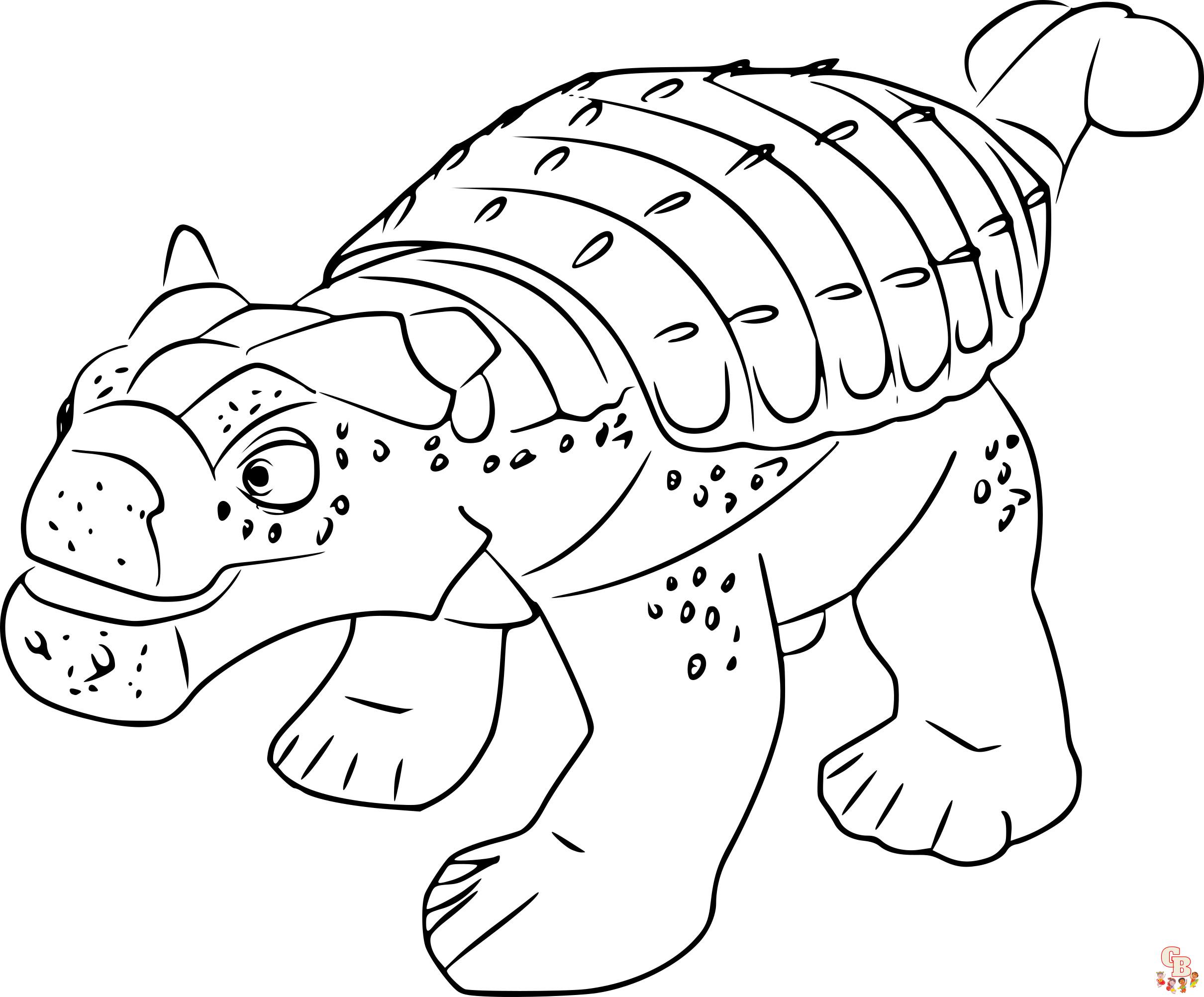 Ankylosaurus zum ausmalen